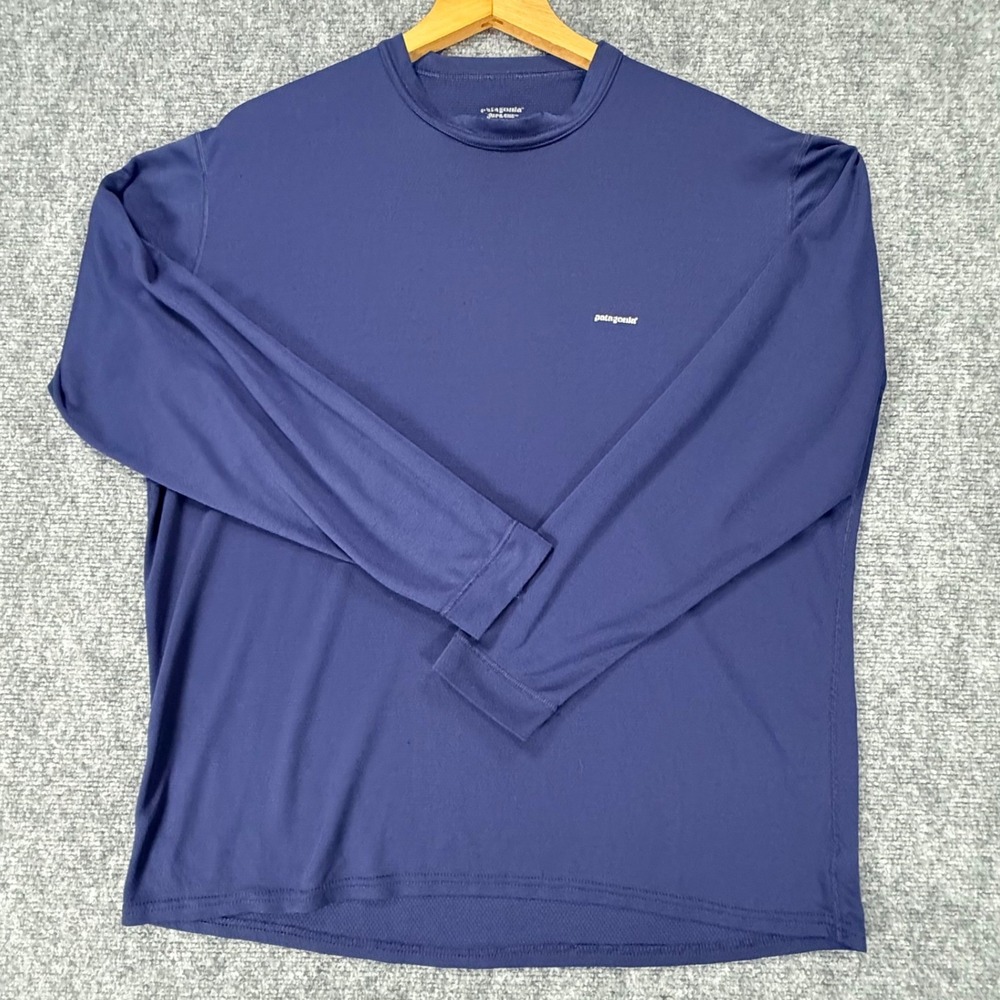 Vintage Patagonia Capilene Midweight Men's Large Blue Long Sleeve Base Layer
